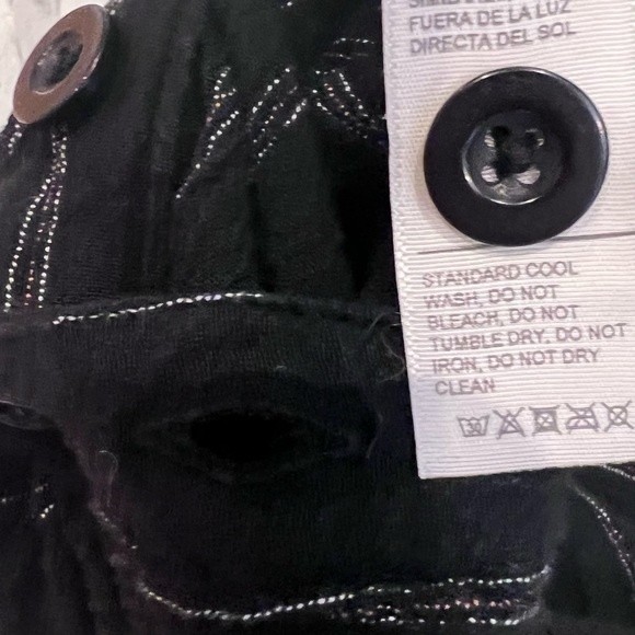 Fat Face Romper Jumpsuit women’s size 2 black and brown pinstripes side buttons - Picture 9 of 13